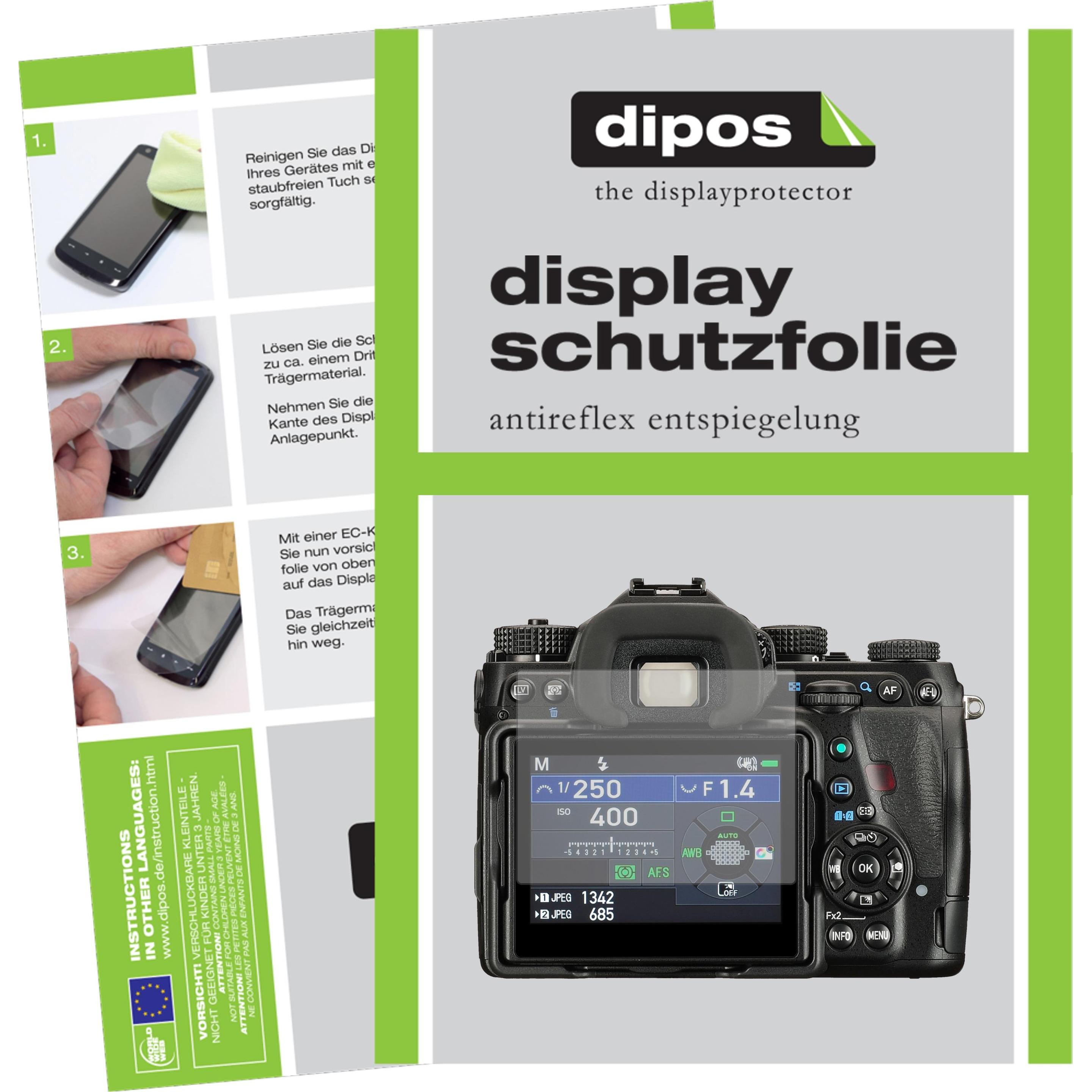 Dipos Displayschutzfolie Antireflex (Displayschutz, Pentax K-1 Mark II), Kameraschutz, Transparent