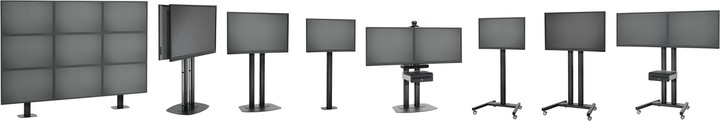Image du produit Vogels PUC 2718 Profilé de stand, 180 cm, noir (100", 160 kg)