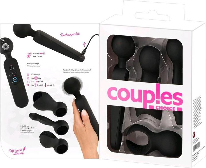 Actual product image Couples Choice wall vibrator with 3 attachments