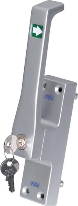 Produktbild Fuhr Türtreibriegel 970Z DIN links silber eloxiert Leichtmetall Rundstange 10 mm