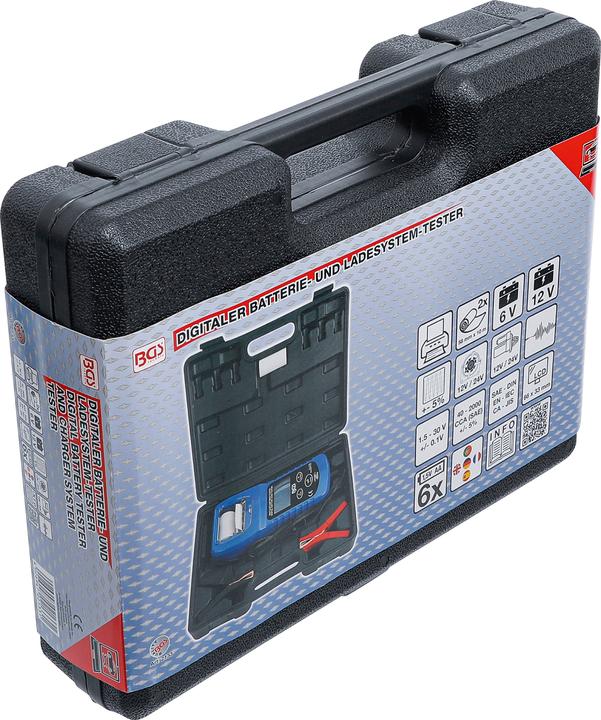 Produktbild BGS Digitaler Batterie- und Ladesystem-Tester mit Drucker (1 Stk., AA, 1.44 mAh, Ladegerät inkl. Akku)