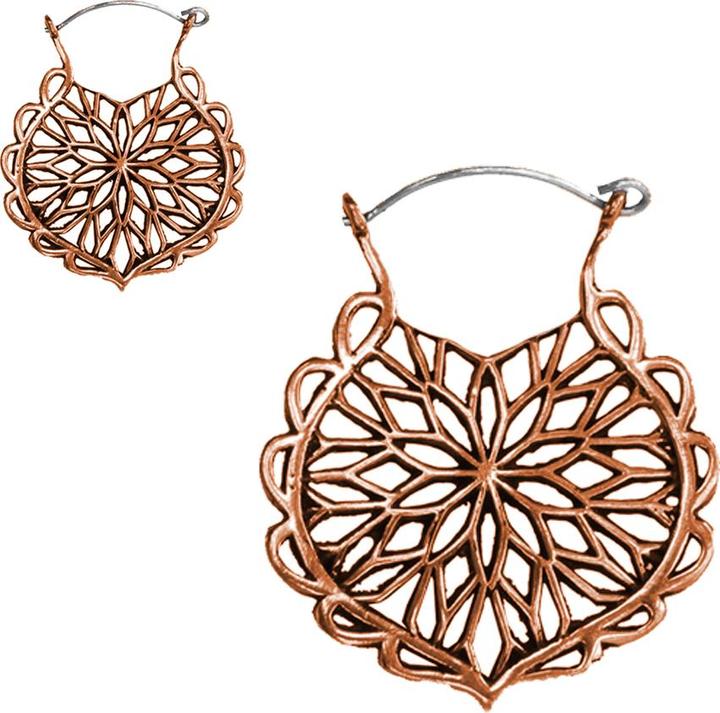Produktbild Star Piercing Ohrring rosegold Blatt (ohne Messing, Kupfer)