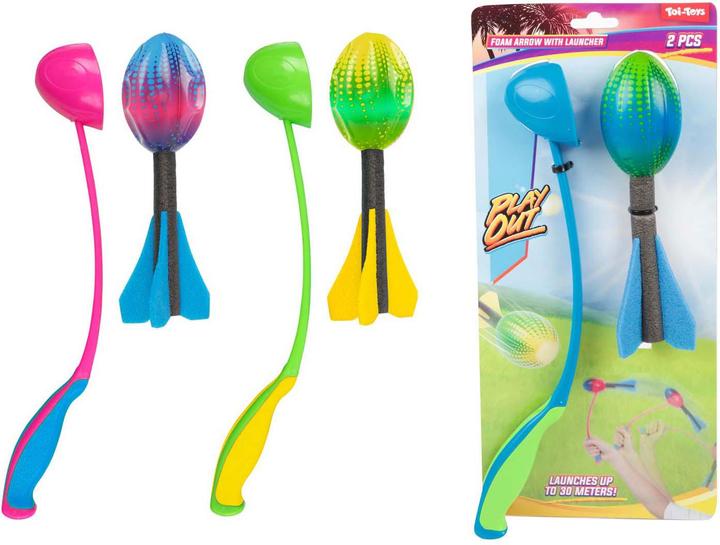 Toi-Toys Play Out Mini-Schaumstoffpfeile mit Vortex-Thrower