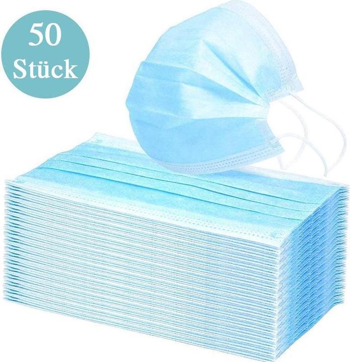 Produktbild Hermex 50 Stück Hygienemasken Gesichtsmasken Nasenmasken Atemmasken (50 x)