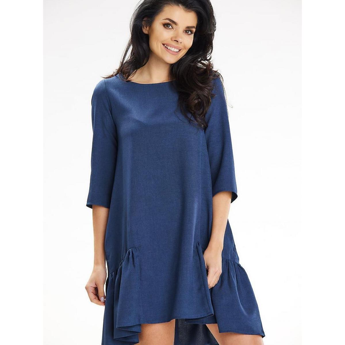 Awama, Damen, Kleider, Alltagskleid model, Blau, (L)