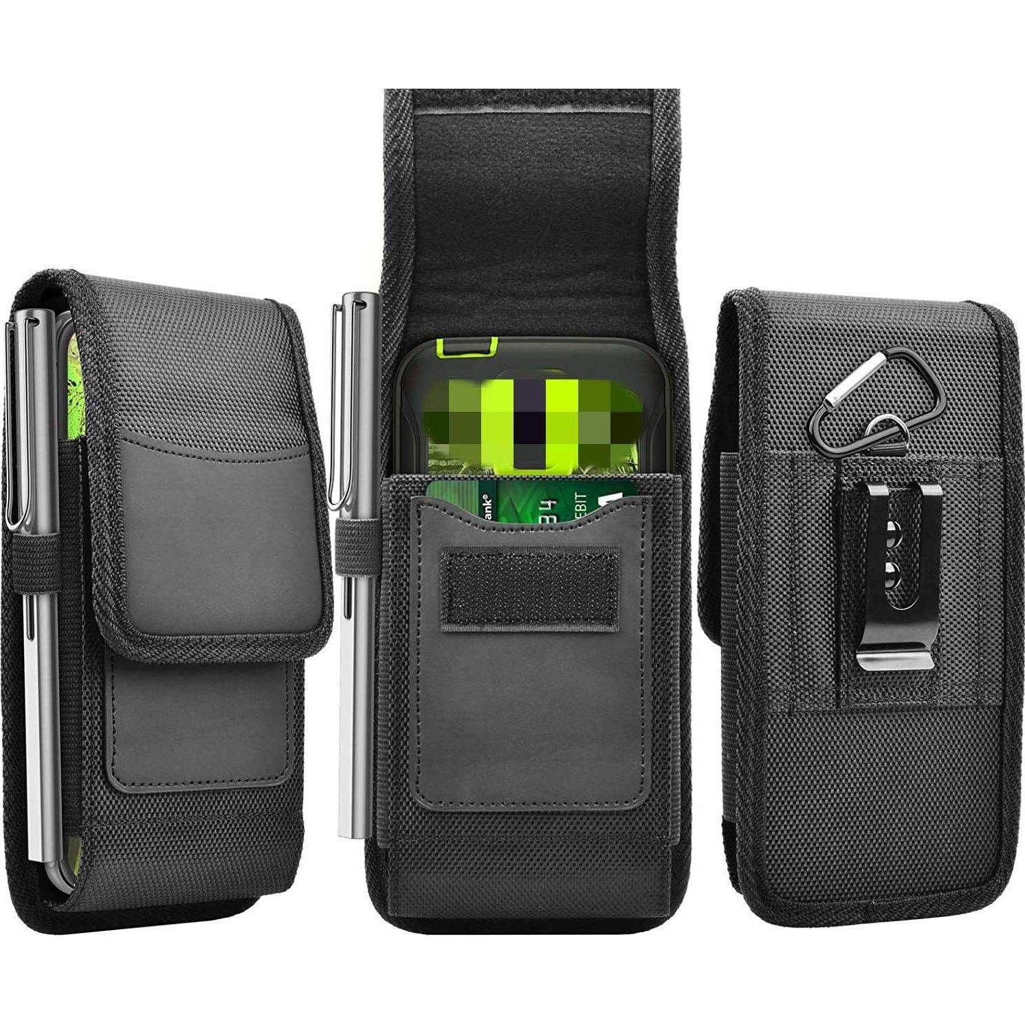 Thumbnail - Cadorabo Universale Schutzhülle Tasche mit Gürtelclip (Samsung Galaxy Ace Duos), Smartphone Hülle, Schwarz