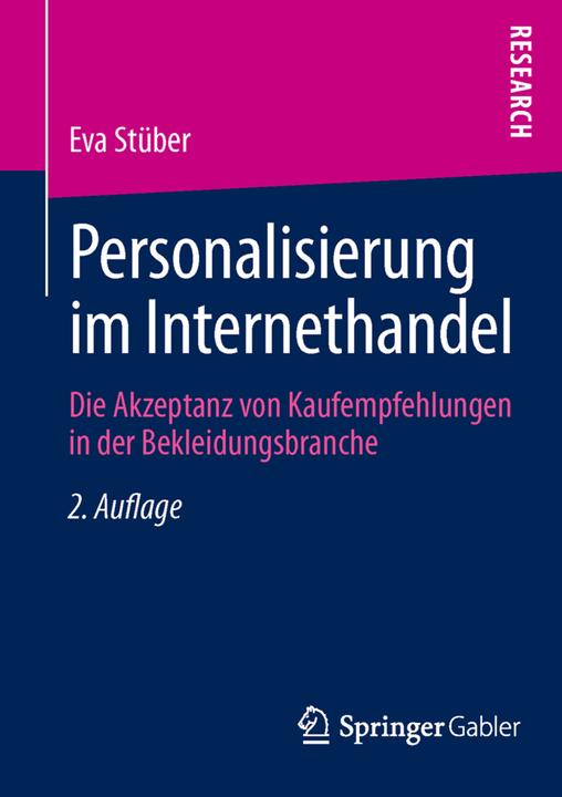 Produktbild Personalisierung im Internethandel (Deutsch, Eva Stüber, 2013)