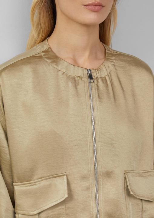 Image du produit S.Oliver Indoor-Jacke Satin-Blouson mit aufgesetzten Taschen und elastischem Saum (46)