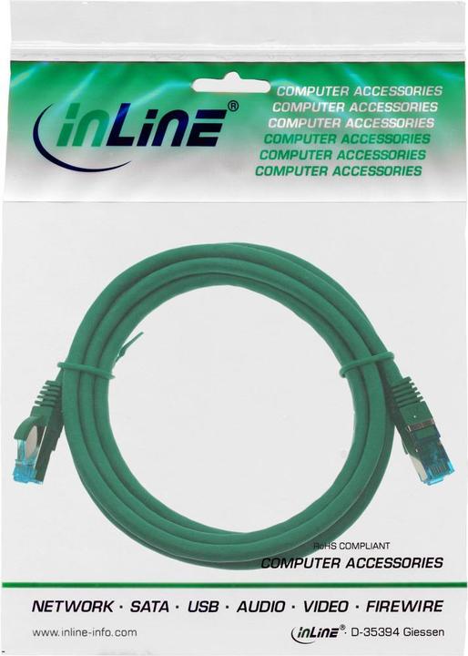 Produktbild InLine Patchkabel (S/FTP, CAT6a, 0.25 m)