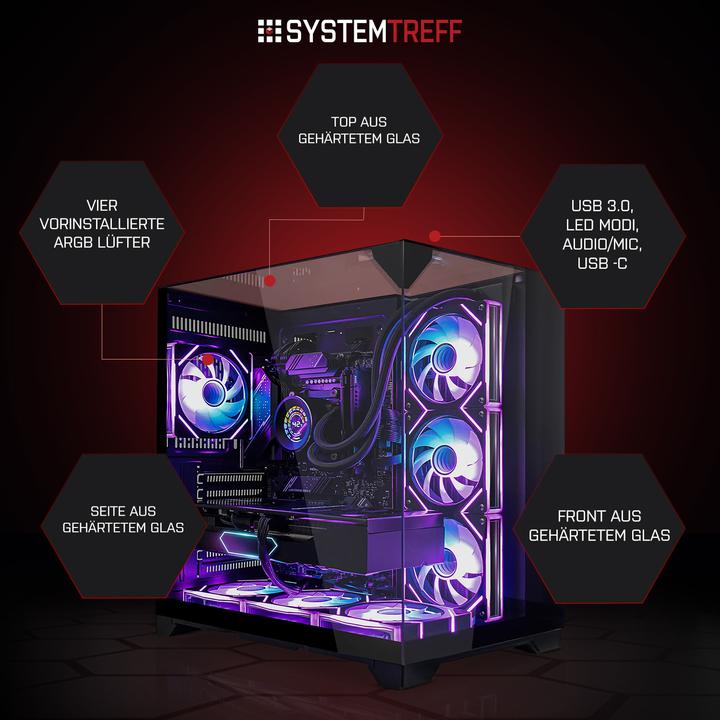 Produktbild SYSTEMTREFF Gaming PC G245152 (2000 GB, 32 GB, Intel Core Ultra 7 265KF, Radeon RX 7900 XTX)
