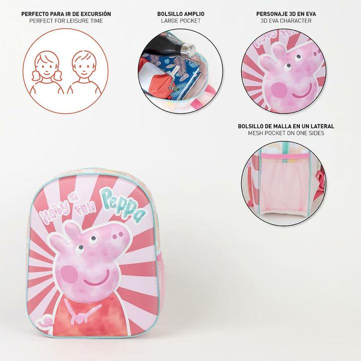 Produktbild Peppa Pig Schulrucksack Rosa 25 x 31 x 10 cm