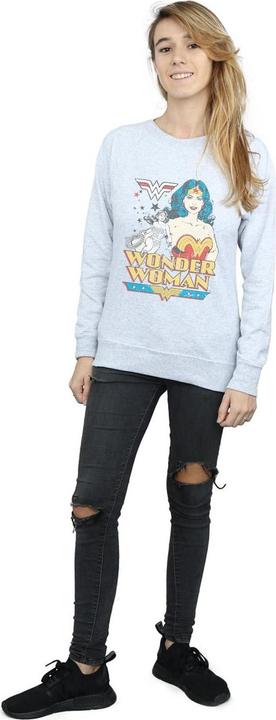 Actual product image Womens/Ladies Wonder Woman Posing Sweatshirt (S)