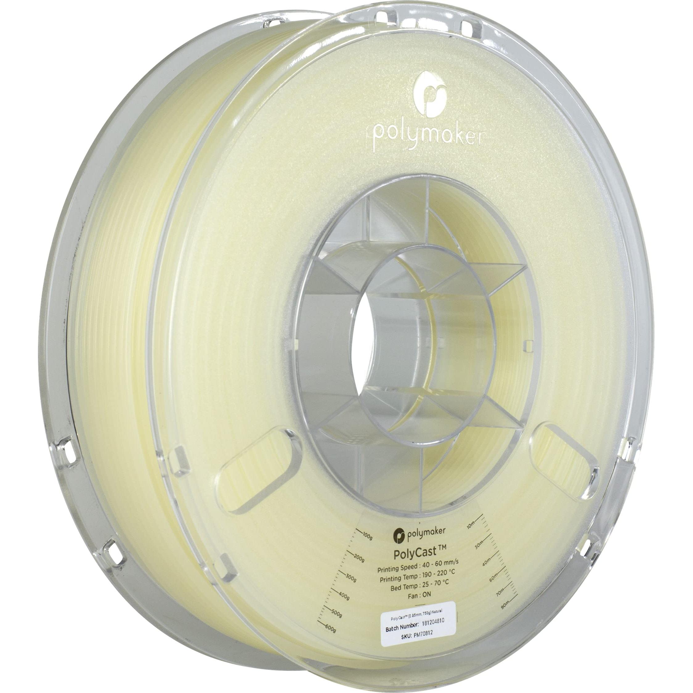 Polymaker PolyCast - Natural - 2.85mm (PVB, 2.85 mm, 750 g, Beige), 3D Filament, Beige