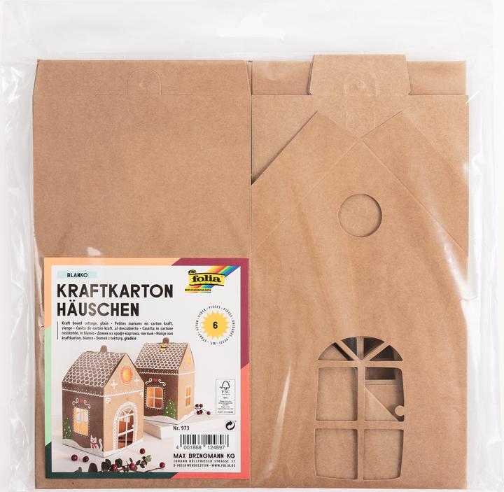 Image du produit Folia Pochettes en carton kraft, 110 x 110 x 190 mm (350 g/m², 1 x)