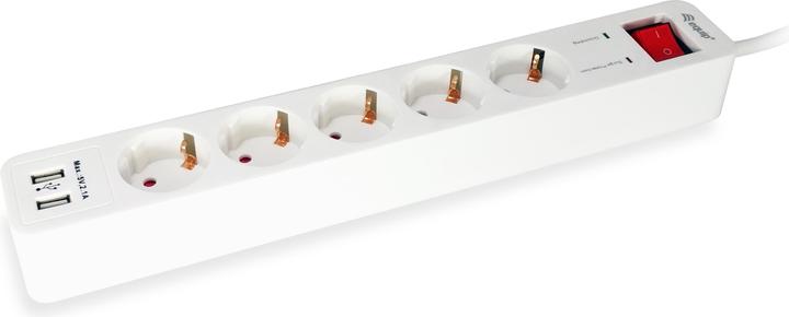 Actual product image equip Power strip Schuko cable +Extras (5 x, CEE 7/3, 1.80 m)