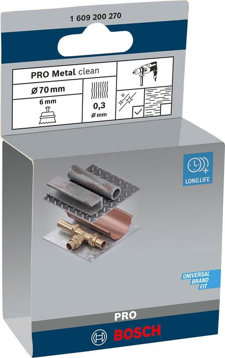Produktbild Bosch Professional Zubehör PRO Metal clean Topfbürste, gerader Schaft, 70 x 0,3 mm (Grob)