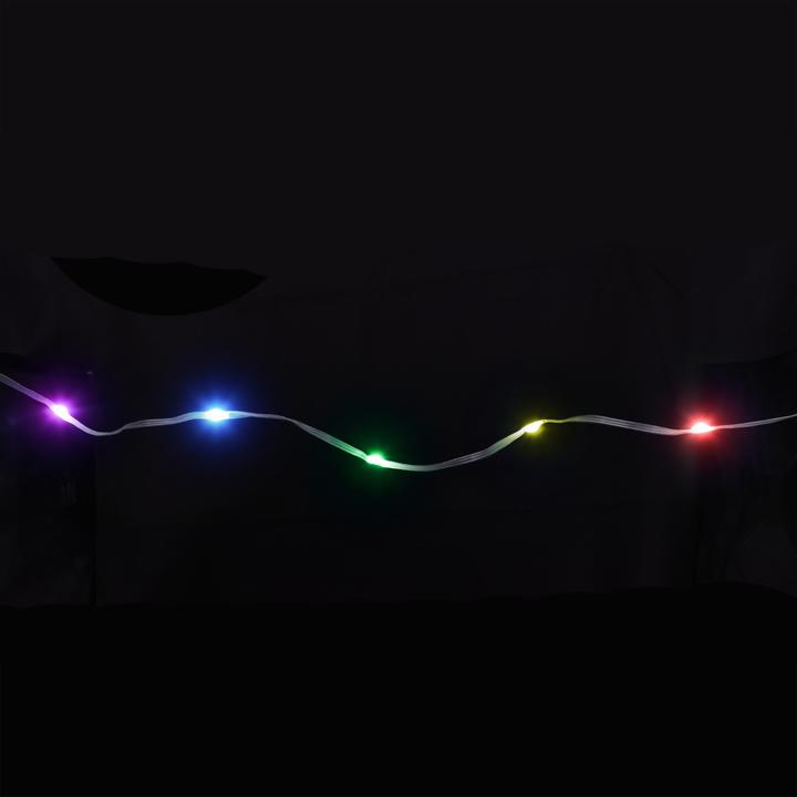 Produktbild Idena Smart LED-Lichterkette USB Bluetooth App Fernbedienung Timer Musik RGB 12m 100 LED Innen (12 m)