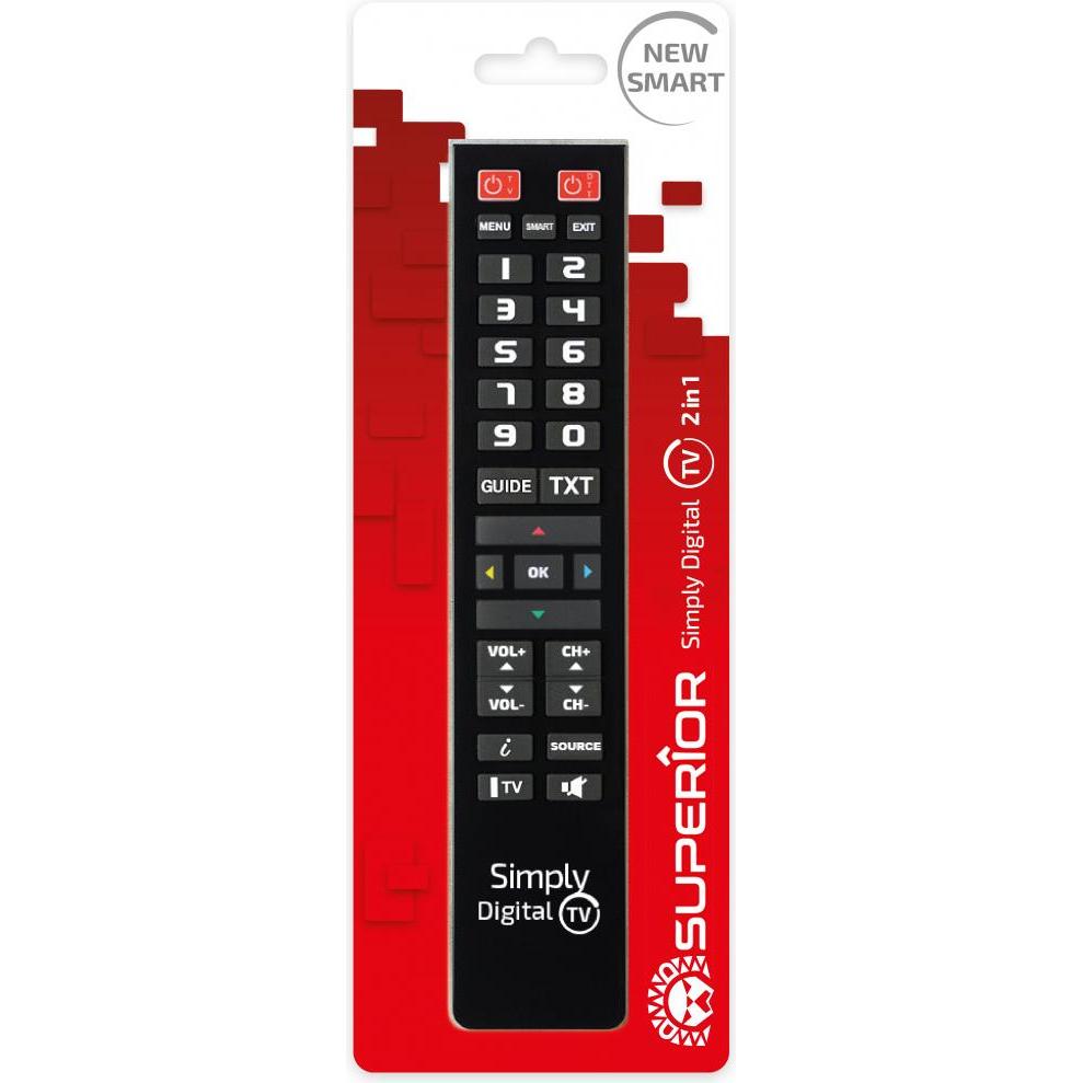 Thumbnail - Superior Simply Plus Universal Fjernbetjening Med Store Taster (Universal Fernbedienung), Fernbedienung, Weiss, Schwarz