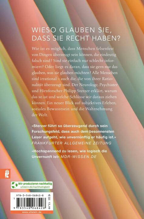 Produktbild Die Illusion der Vernunft (Deutsch, Philipp Sterzer, 2024)