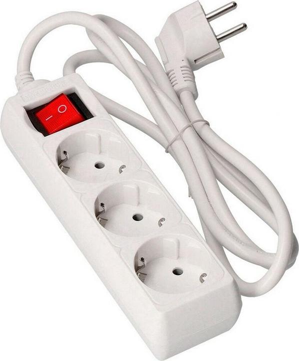 EDM Product Steckdosenleiste Mit 3 Steckdosen Mit Schalter 41043 Schuko (3 M)