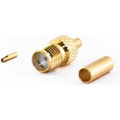 Thumbnail - Varia SMA-Buchse für RG316 Kabel, Crimp Version, Elektronikkabel + Stecker