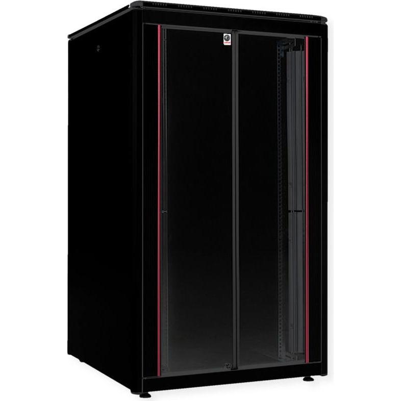 Roline 19-Zoll Netzwerkschrank Pro 26 HE (26 HE, 19 Zoll Rack), Serverschrank, Schwarz