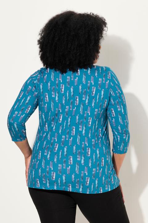 Produktbild Ulla Popken Longshirt, A-Linie, V-Ausschnitt, 3/4-Arm (56)