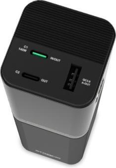 Strong S-19 Powerbank Ladegerät mit 140W USB-C Power Delivery 3-Port Schnellladegerät für Laptop, Sm (12000 mAh, 176 W, 176 Wh)