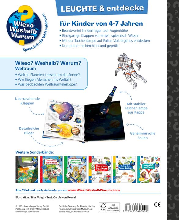 Actual product image Ravensburger Wieso? Weshalb? Warum? Leuchte & entdecke: Weltraum (German)