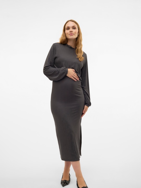 Actual product image Mamalicious Mltrinity June Ls Jrs Midi Dress 2f (L)