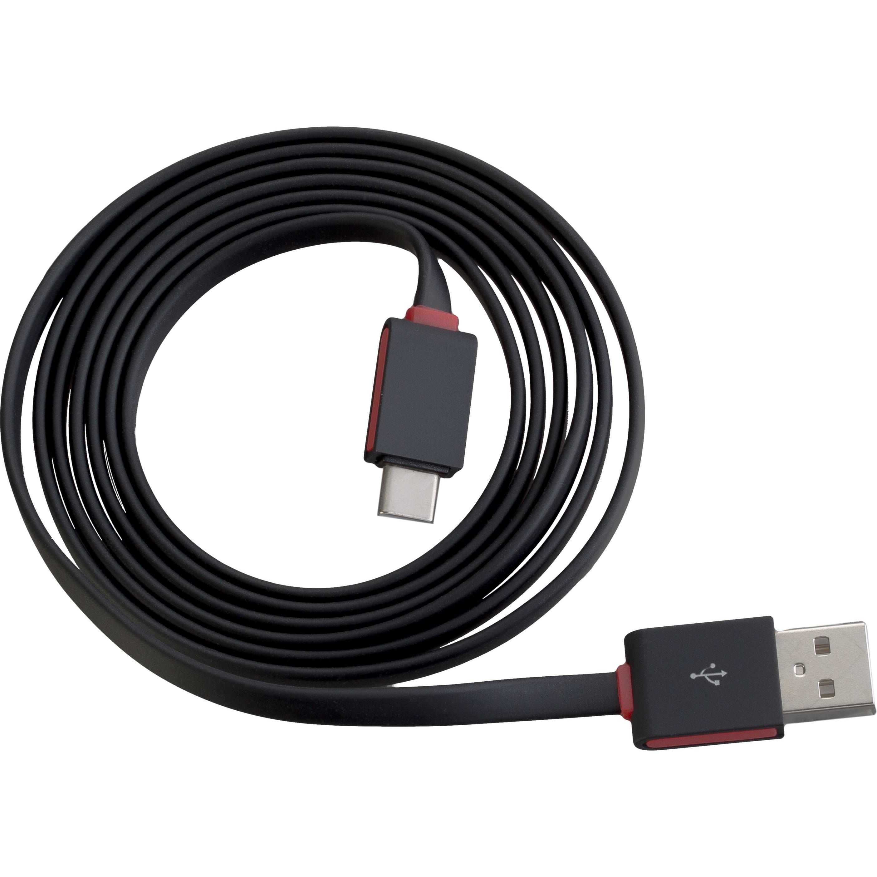 Peter Jäckel FLAT 1,5m USB Data Cable Black Typ-C USB mit Sync- und Ladefunktion (1.50 m, USB 2.0), USB Kabel