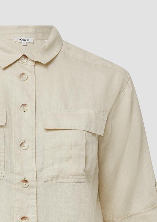 Image du produit S.Oliver Bluse Leinen-Overshirt im Relaxed Fit mit weiten 3/4-Ärmeln (50)