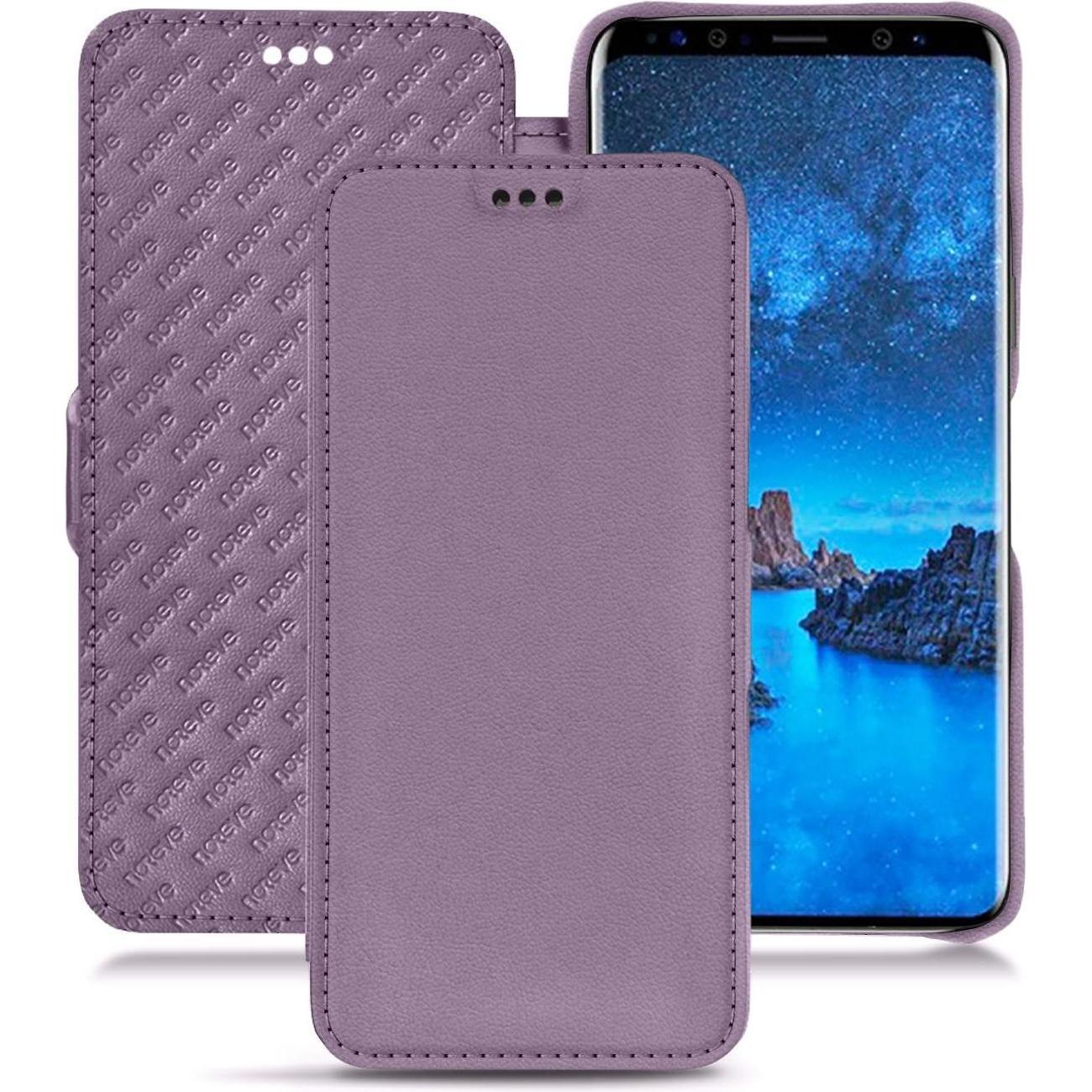 Noreve Lederschutzhülle horizontal (Samsung Galaxy S9), Smartphone Hülle, Violett