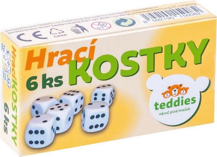 Actual product image Teddies Play dice in a box (6 pieces)