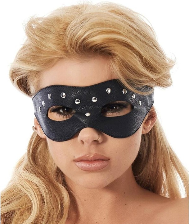 Actual product image Rimba Open eye mask decorated with studs
