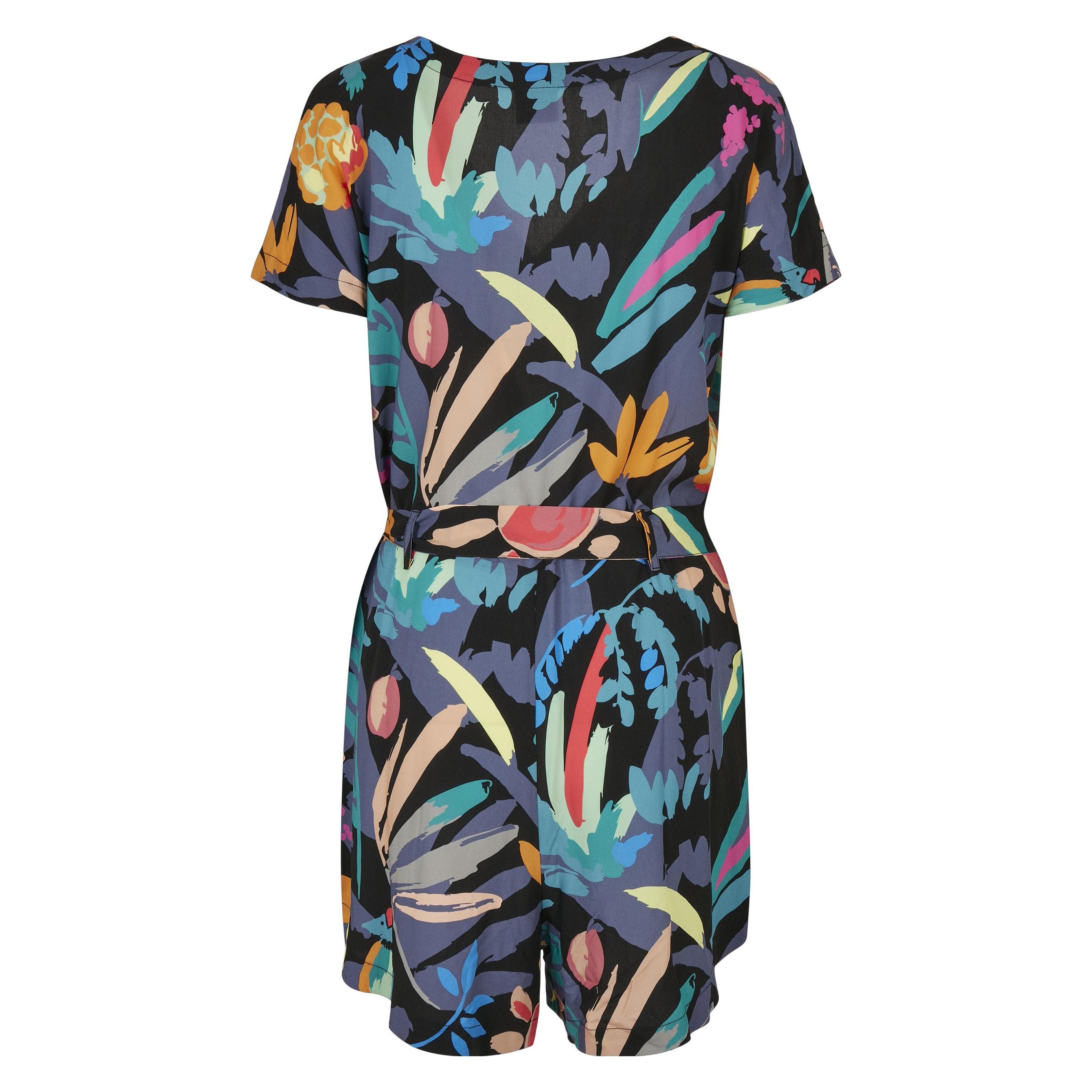 Urban Classics, Damen, Jumpsuits, Ladies Short Viscose Belt Jumpsuit - 12110, Schwarz, (L)