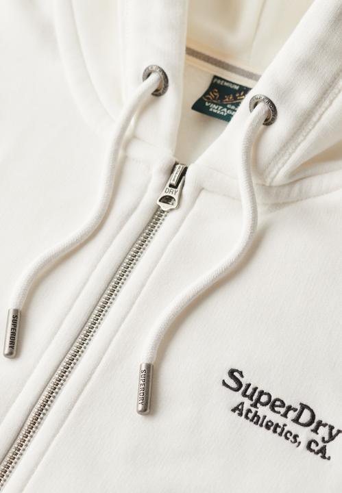 Produktbild Superdry ESSENTIAL LOGO ZIP SWEATSHIRT Dames Vest - Wit