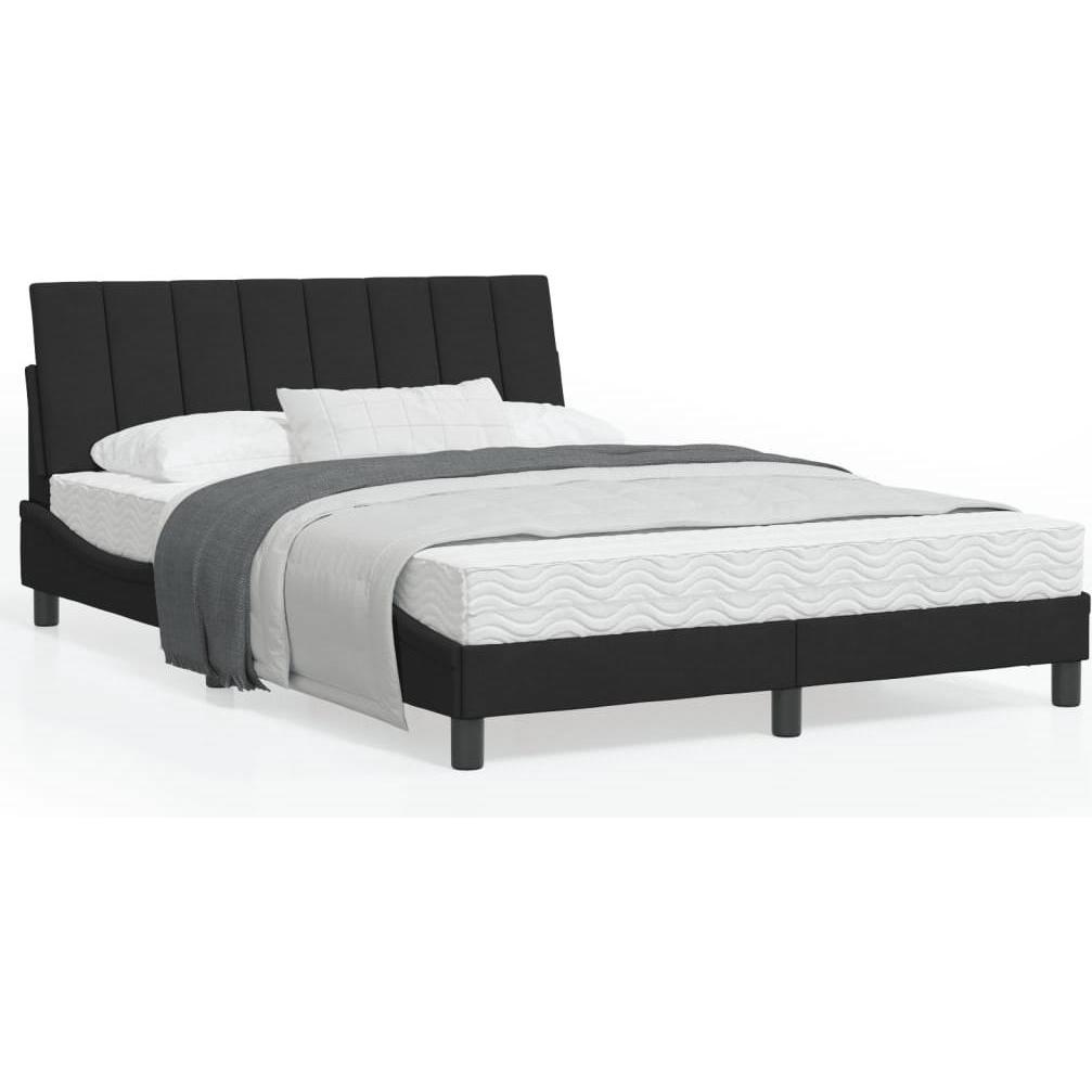 VidaXL, Bett, Bettgestell mit LED-Leuchten Samt (120 x 200 cm)
