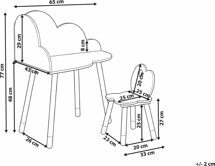 Actual product image Beliani Cloudy (High chair, Kids table)