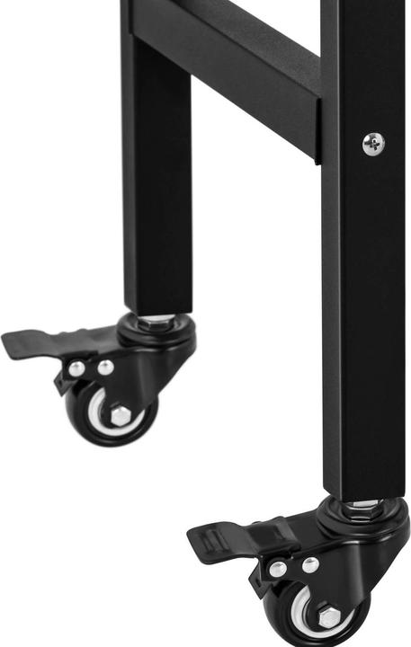 Produktbild Royal Catering Popcornwagen Wagen für Popcornmaschine Popcorntrolley 2 Bremsen schwarz & golden