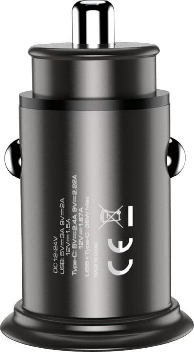 Productafbeelding Techly Mini-auto-oplader USB-A en USB-C