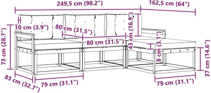 Produktbild vidaXL Outdoor-Sofa