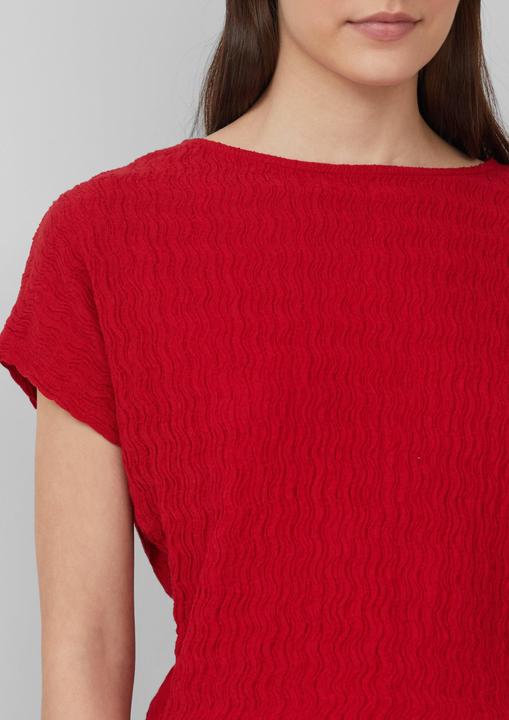 Immagine prodotto S.Oliver T-Shirt Strukturiertes T-Shirt aus Baumwollmix im Relaxed Fit (44)