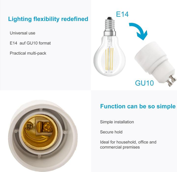 Produktbild Intirilife E27 auf G9 Lampensockel Adapter