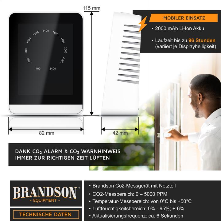 Produktbild Brandson CO2 Messgerät