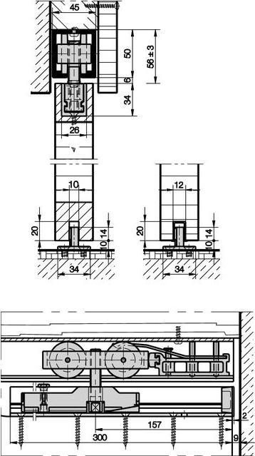 Produktbild HAWA Schiebetürbeschläge -Junior 120/B