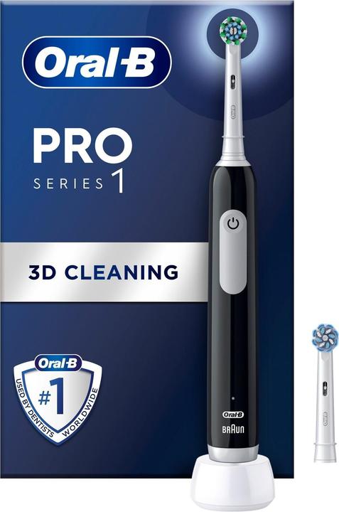 Produktbild JTI Elektrische Zahnbürste Pro1 Schwarz + Extra Refill (Oszillierende Zahnbürste)