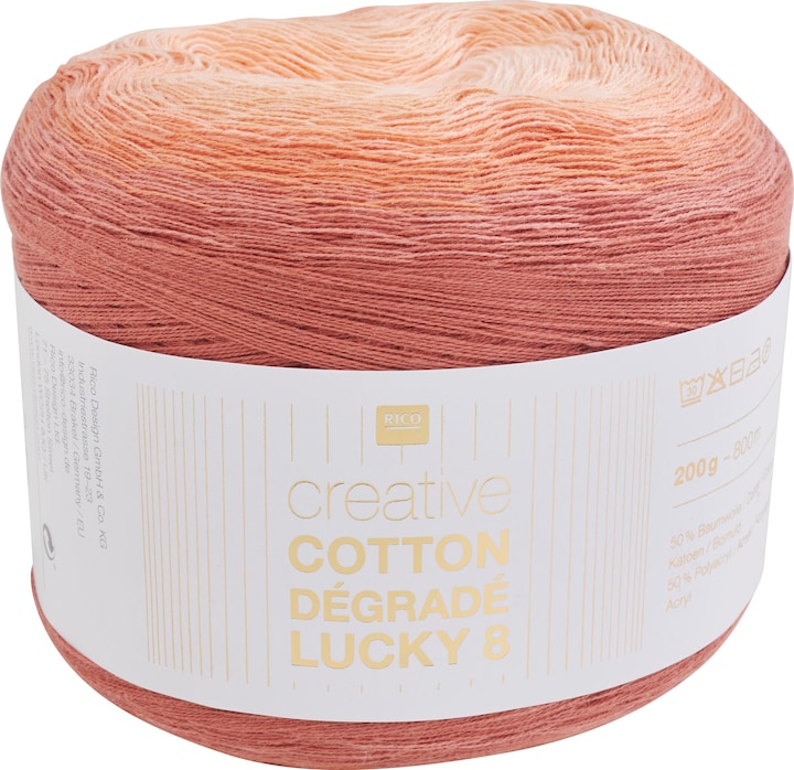 Immagine prodotto Rico Design Cotone Creativo Dégradé Lucky 8, 200 g, circa 800 m (800 m)