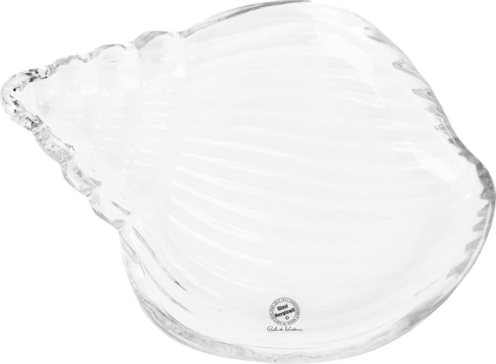 Glasi Hergiswil Servierplatte Muschelschale Marina, 200x145 mm, Transparent