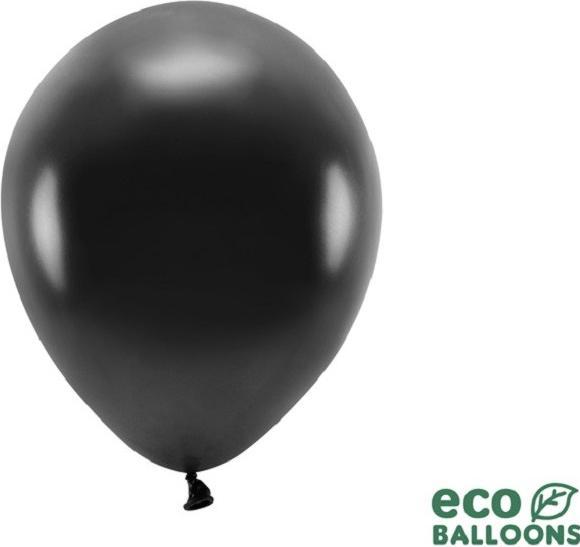 Produktbild Partydeco Eco Ballons Schwarz metallic (10 x)
